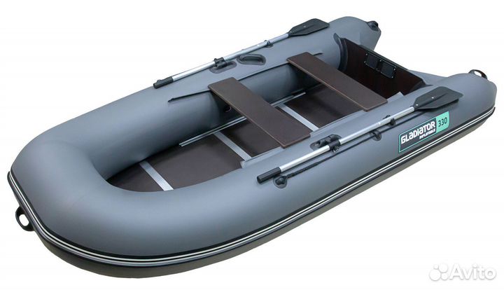 Лодка пвх Gladiator B330 темно-серый