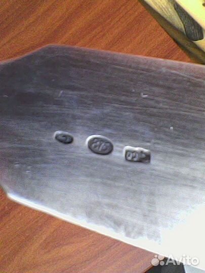 Ложка 875 пробы, вензель, довоенная. 75 гр