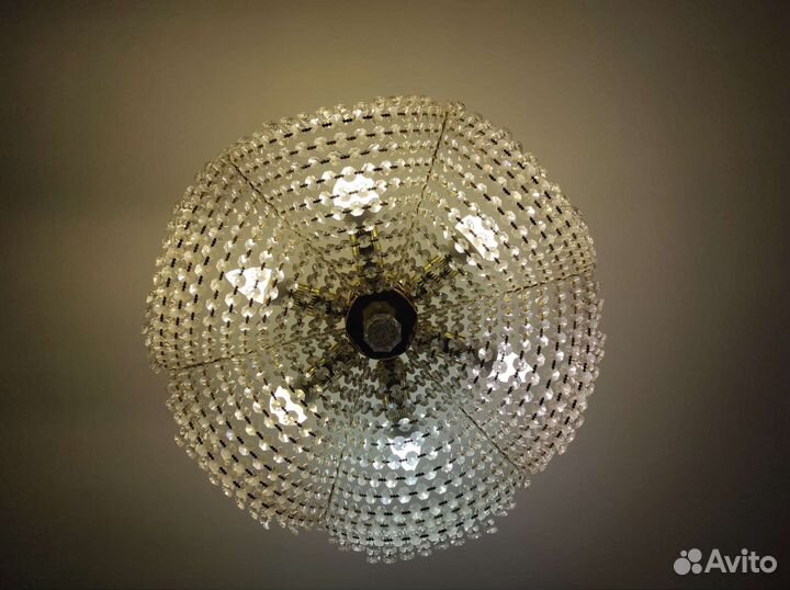 Люстра потолочная чешский хрусталь