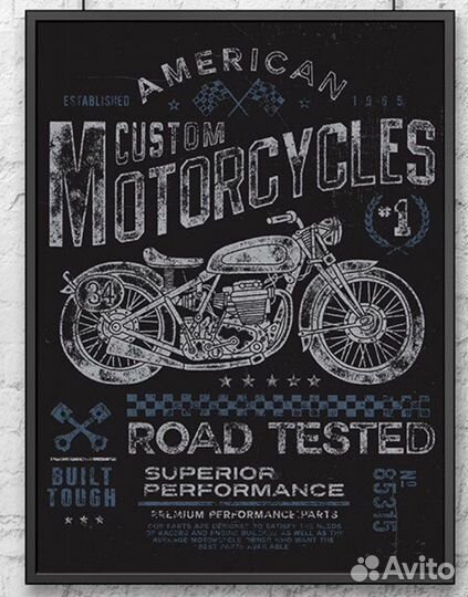 Постер мотоцикл