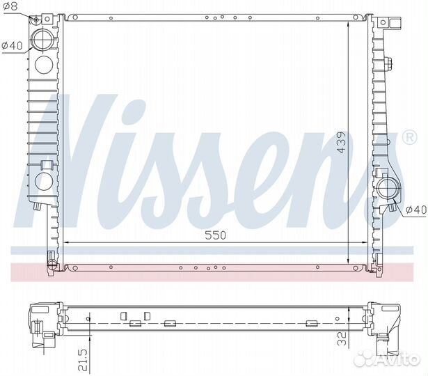 Радиатор охлаждения двс BMW 3 series E30 (1983) 32