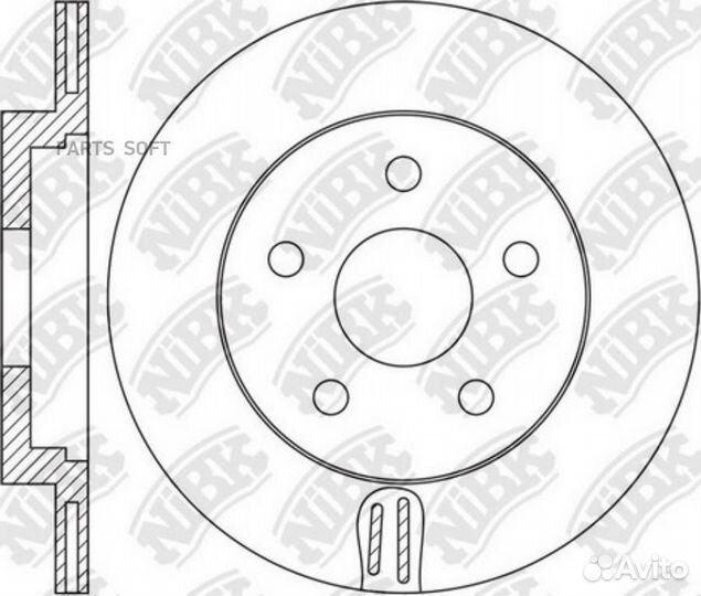 Nibk RN1632 / RN1632V Диск тормозной зад