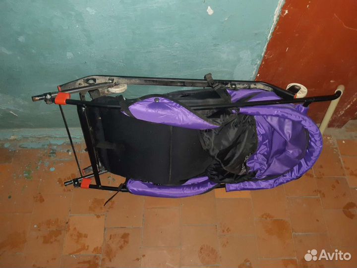 Детские санки коляска с колесами бу