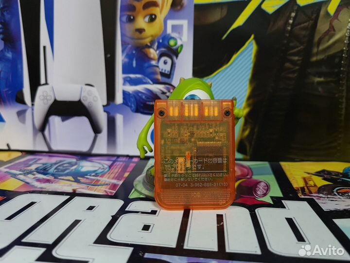 Карта Памяти Ps1 Original Прозрачная Orange