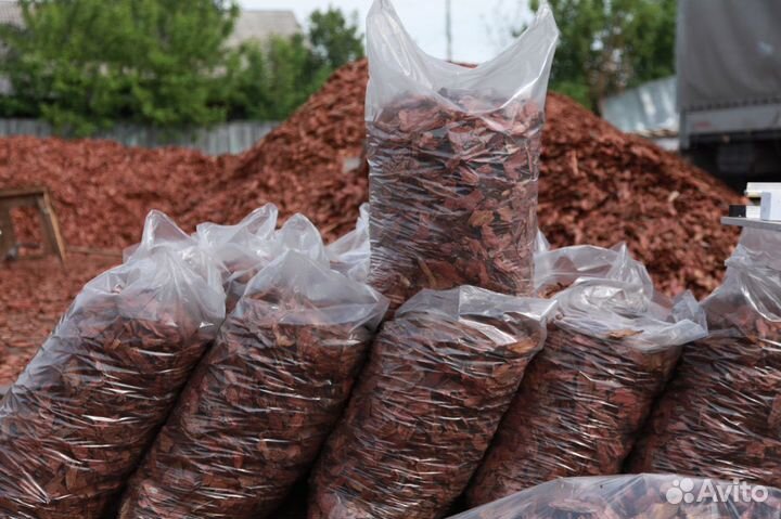 Кора мульча лиственница сосна 60 л