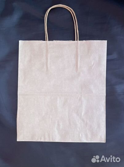 Крафт пакеты с кручеными ручками