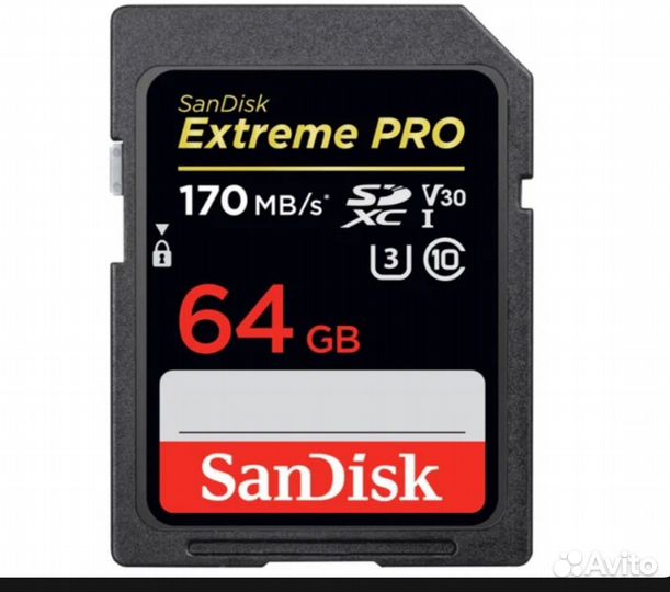 Карта памяти sdhc 64gb 170 mb/s