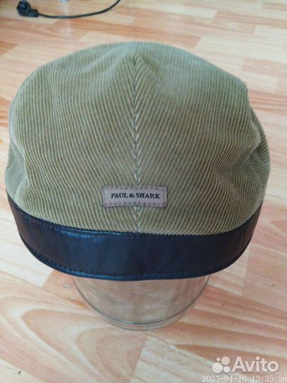Кепка Пауль Шарк Италия вельвет и кожа р.59