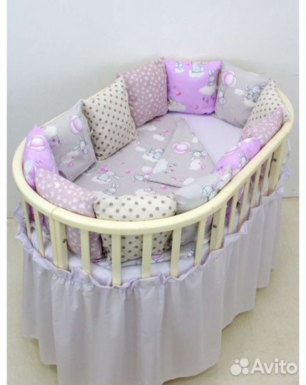 Бортики подушки в кроватку