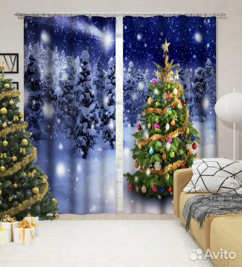 Новые новогодние фотошторы