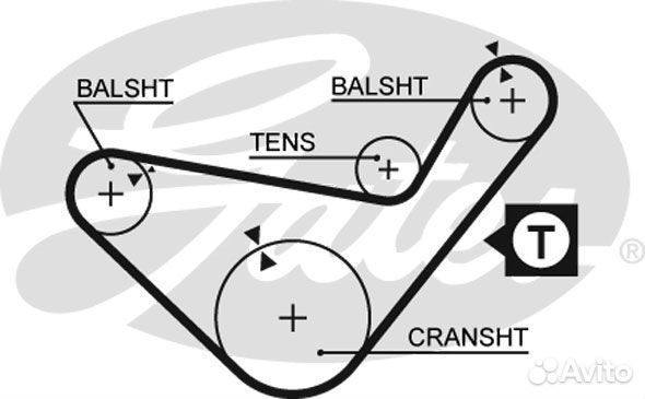 Ремень грм Mitsubishi Pajero V14C 4D56