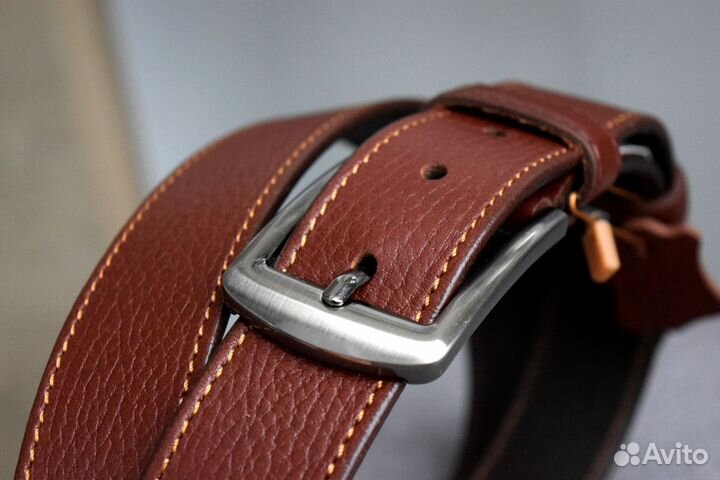 Классический брючный ремень кожа