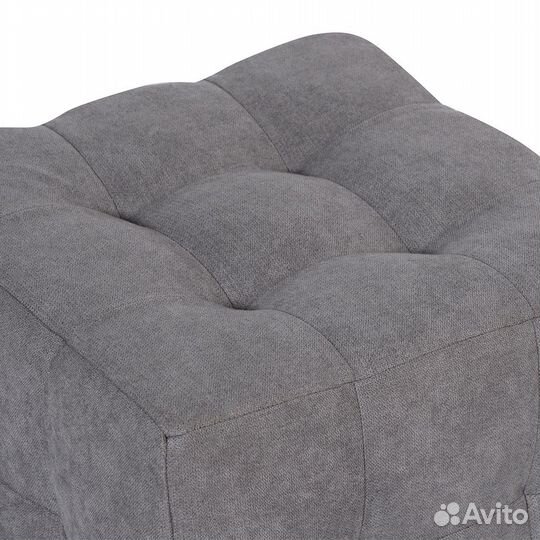 Пуф Лотос Серый Велюр