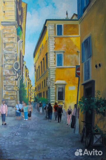 Картина маслом на холсте пейзаж городской