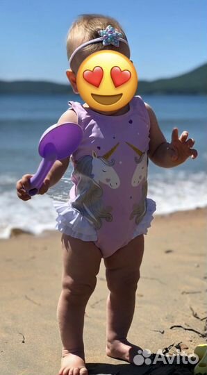 Купальник, косынка, муслиновая накидка