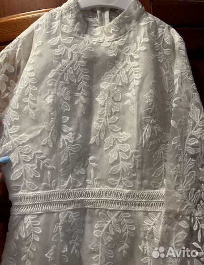 Праздничное белое платье boohoo 42-44