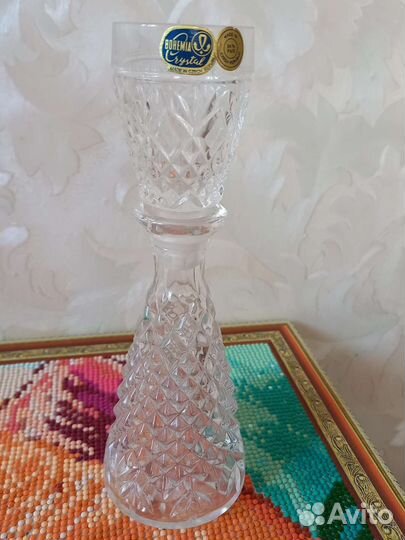Графин,штоф хрустальный Богемия