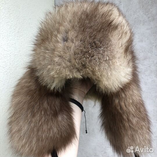 Шапка ушанка песец
