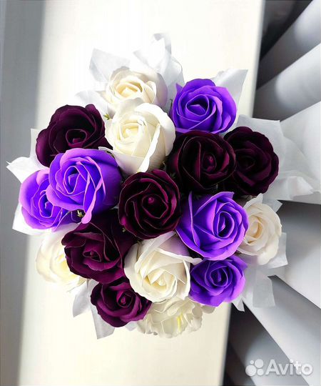 Букет из 17 мыльных роз