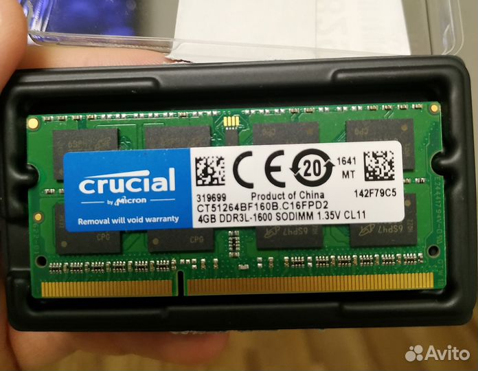Оперативная память 4Gb DDR3L SO-dimm 1.35В