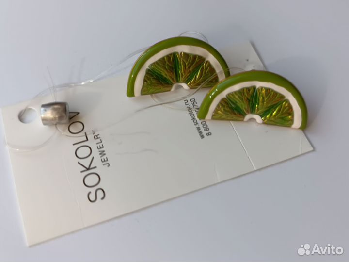 Серьги серебро sokolov