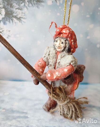 Ватные игрушки Баба Яга оберег