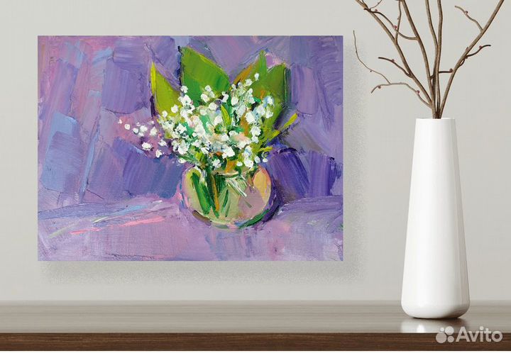 Картина цветы в вазе 