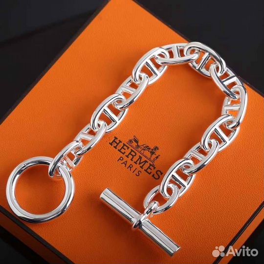 Браслет Hermes серебро