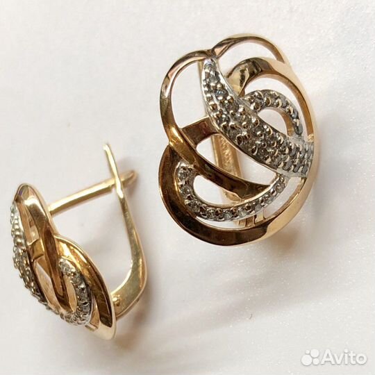 Золотые серьги 585 пробы