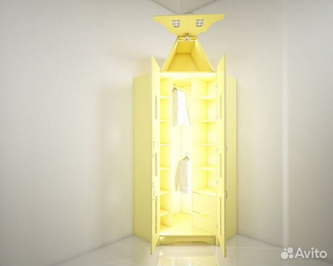 Детский угловой шкаф Версаль в детскую комнату Д-7