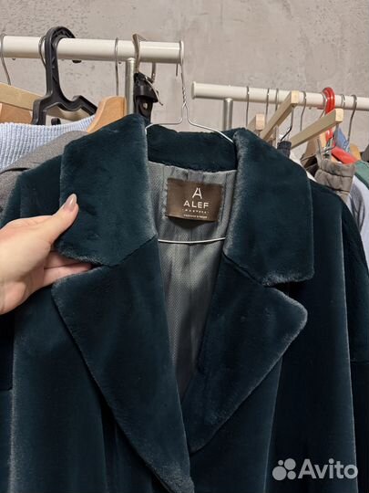 Шуба изумрудная alef 56 размер