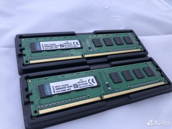 Kingston ddr3 16gb (8+8Gb) 1600MHz kvr16n11/8