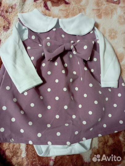 Платье боди для девочки 68р
