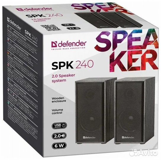 Компьютерные колонки Defender SPK 240 2X3W