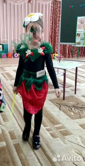 Костюм клубника новогодний театральный