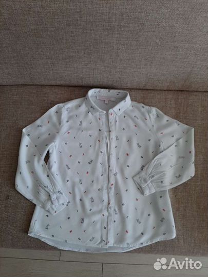 Блузка белая для девочек 134