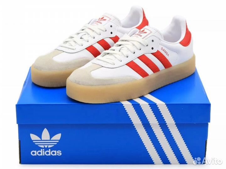 Adidas Sambae White Better Scarlet Gum