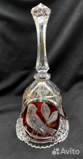 Хрустальный колокольчик Hofbauer Red bird Германия