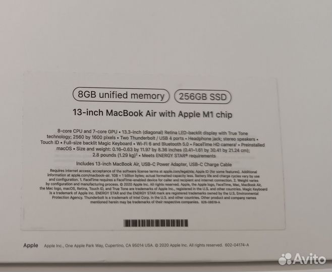 Apple MacBook Air 13 2020 m1 8gb 256