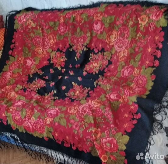 Раритет. СССР. Шаль Шерстяная Павлопосадская