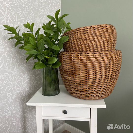 Кашпо из ротанга