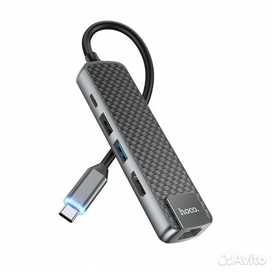 USB Хаб Type-C 5в1 на MacBook hoco
