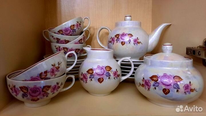 Сервиз чайный 19 предметов Дулевский фарфор, 1994