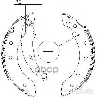 4199.01 572SBS362318B колодки барабанные Ren