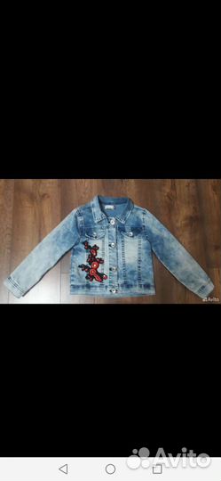 Джинсовый костюм для девочки 122