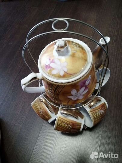 Чайный сервиз (6 шт.+ чайник+подставка)