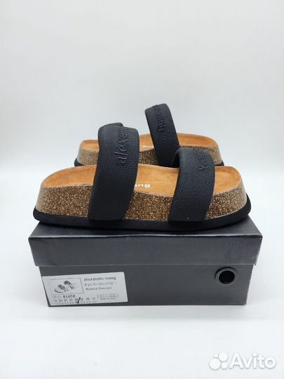 Alexander wang шлепки черные