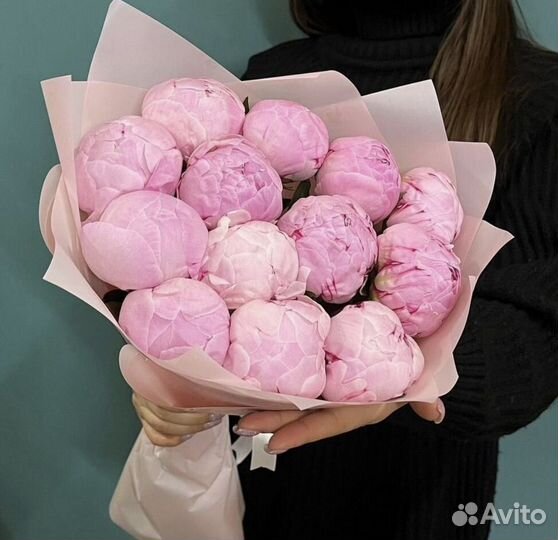 Пионы цветы букет доставка 14 февраля