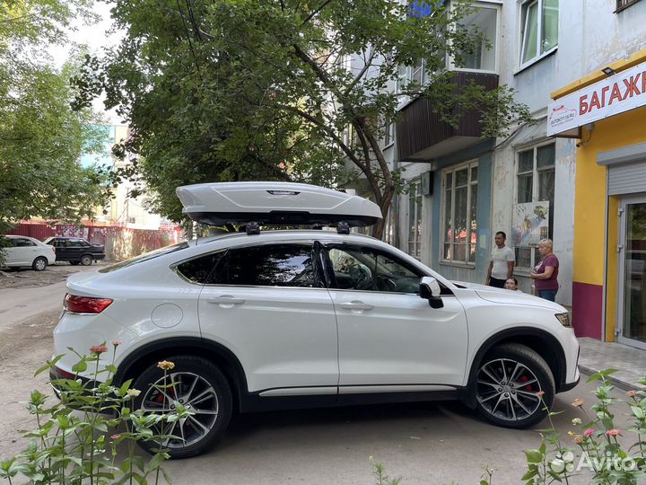 Автобокс на крышу Geely tugela (белый глянец)