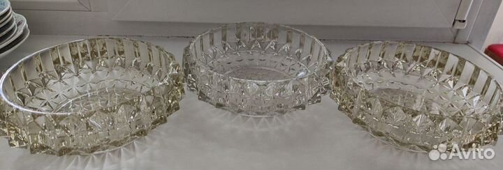 Селедочницы стекло СССР, пепельница, конфетница